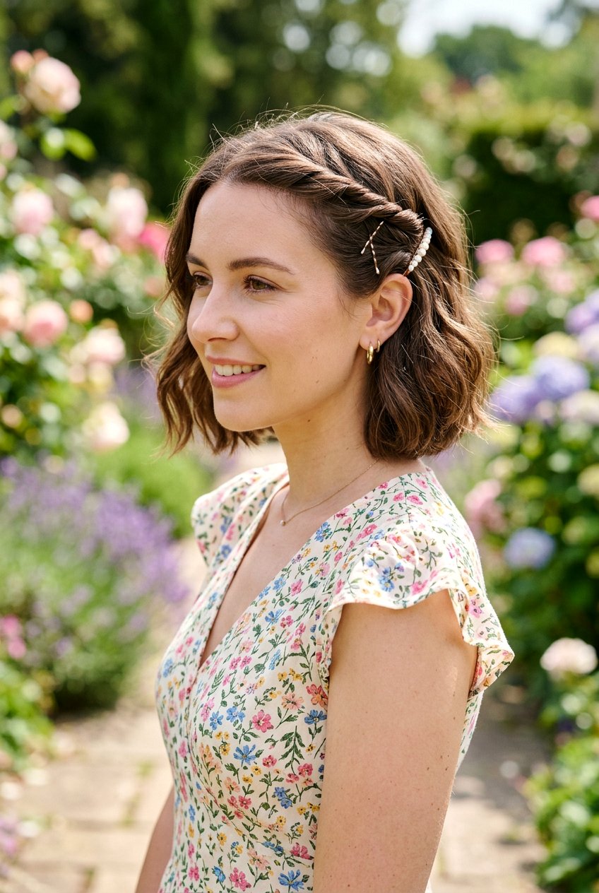 Twisted Side Hair - 20 school hairstyle for short bob hair - 20 school hairstyle for short bob hair