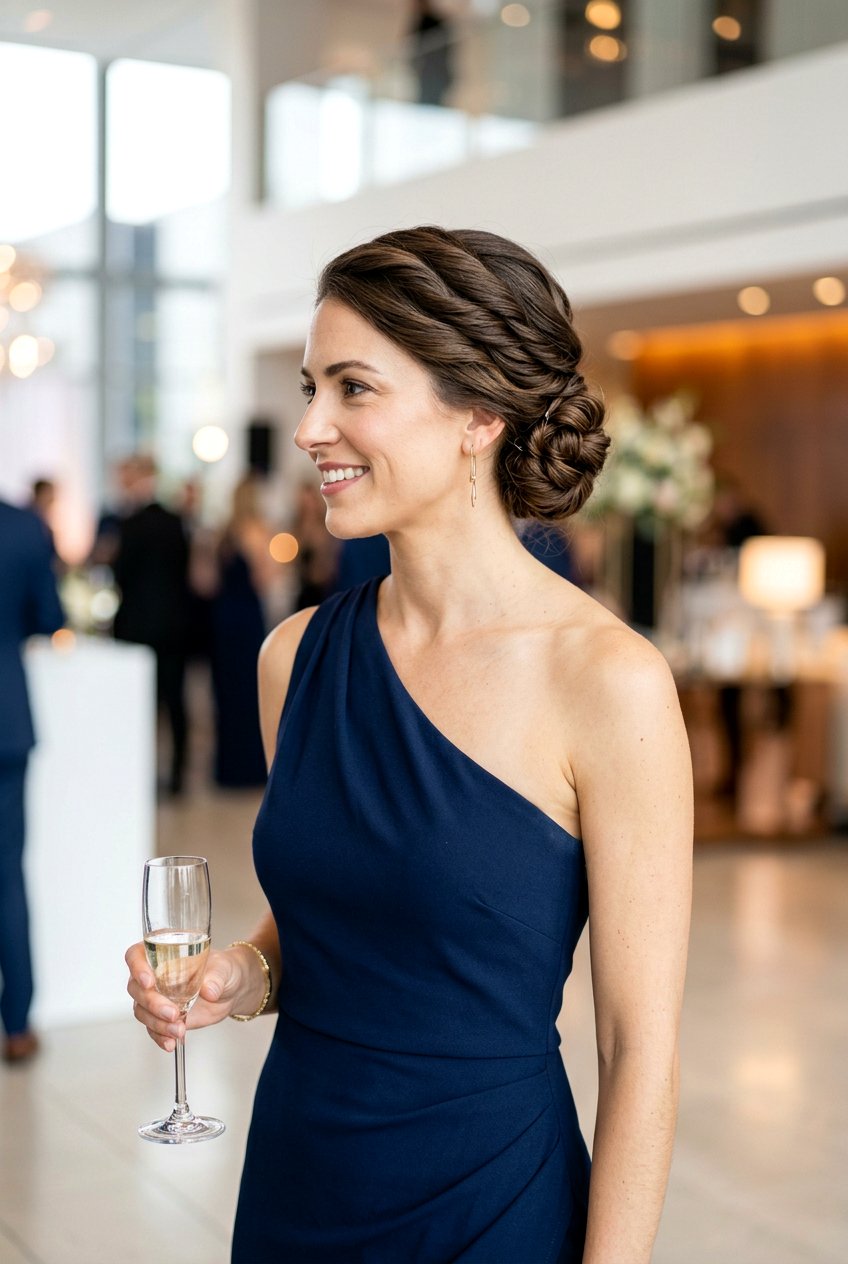 Twisted Side Low Chignon - 20 elegant low chignon for wedding guest - 20 elegant low chignon for wedding guest