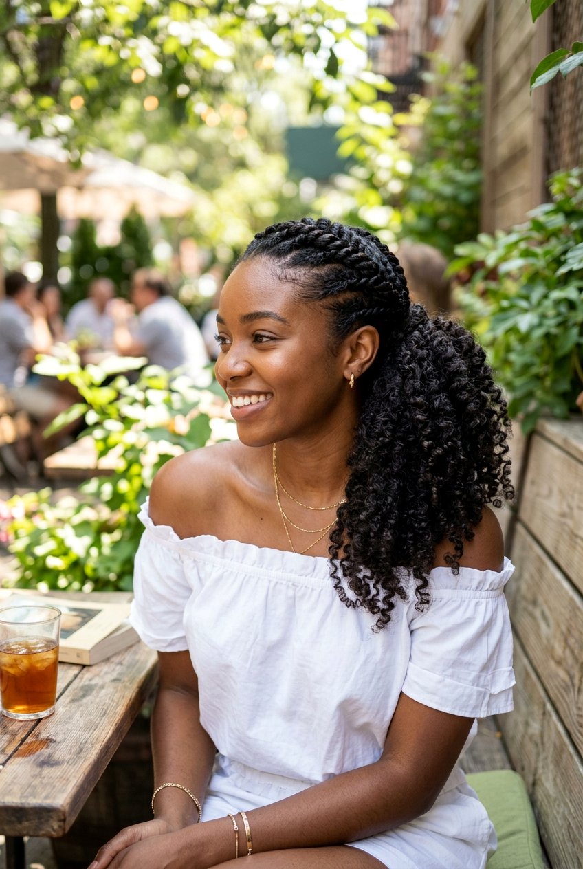 Twisted Side Puff Ponytail - 20 natural puff ponytail hairstyle - 20 natural puff ponytail hairstyle