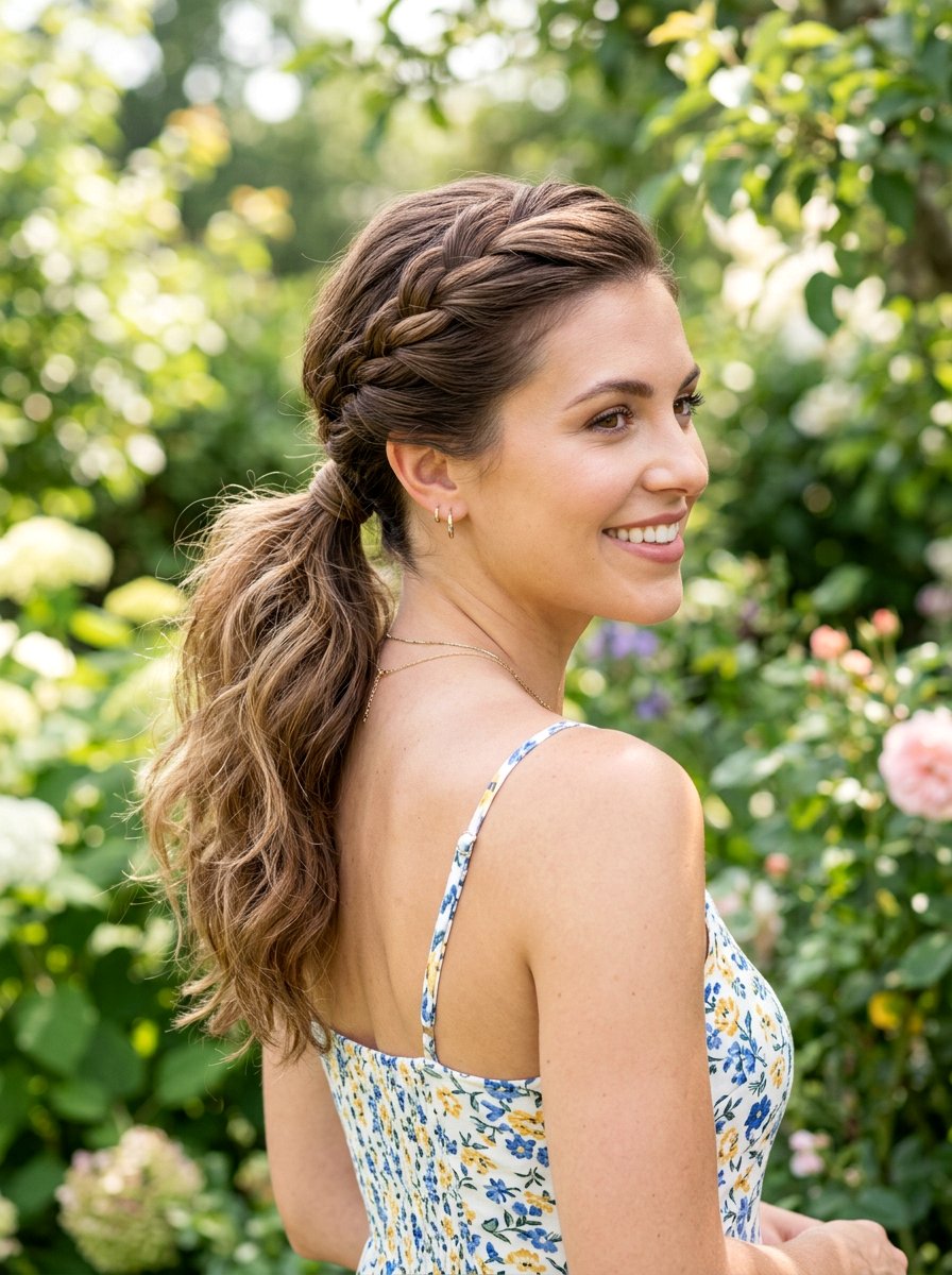 Twisted Side Roll Ponytail - 20 retro rolled ponytail hairstyle - 20 retro rolled ponytail hairstyle