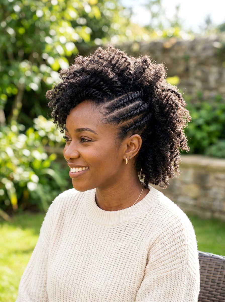 Twisted Side Soft Frohawk - 20 soft frohawk hairstyle for women - 20 soft frohawk hairstyle for women