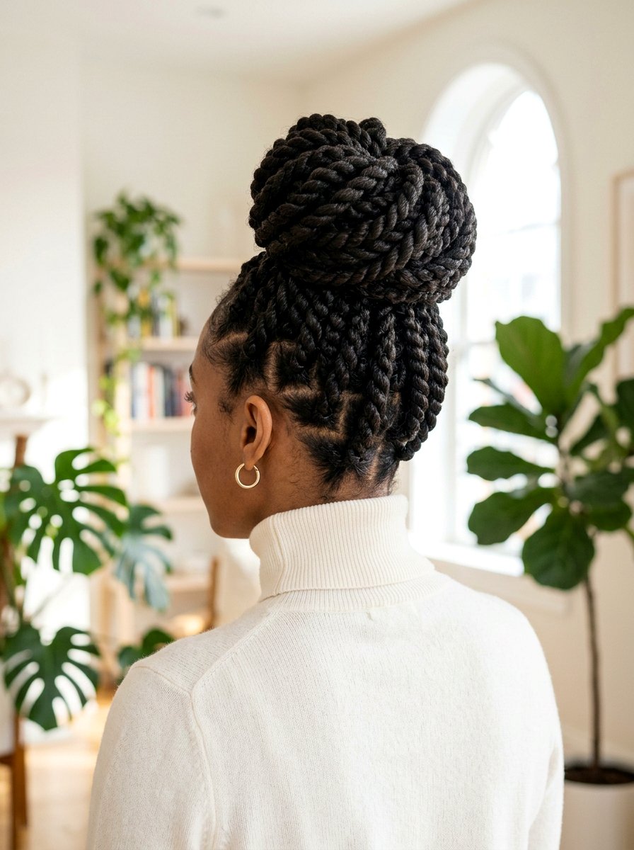 Twisted Top Knot - 20 cute bun hairstyle ideas for work - 20 cute bun hairstyle ideas for work