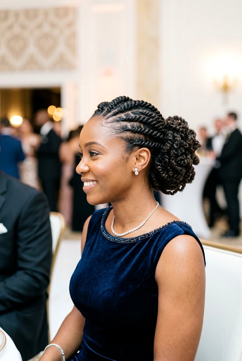 Twisted Updo - 20 prom hairstyle for curly natural hair - 20 prom hairstyle for curly natural hair