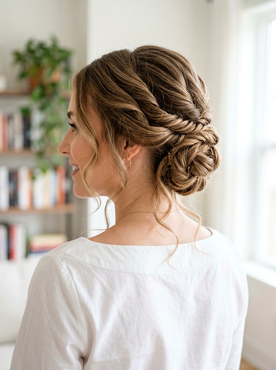 Twisted Updo - 20 date night hairstyle for mature women - 20 date night hairstyle for mature women