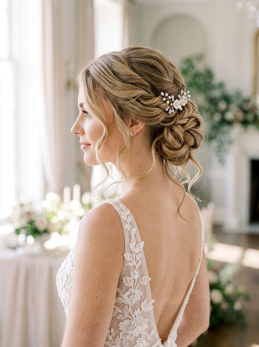 Twisted Updo Bridal Hairstyle For Long Hair - 20 romantic bridal hairstyle for long hair - 20 romantic bridal hairstyle for long hair