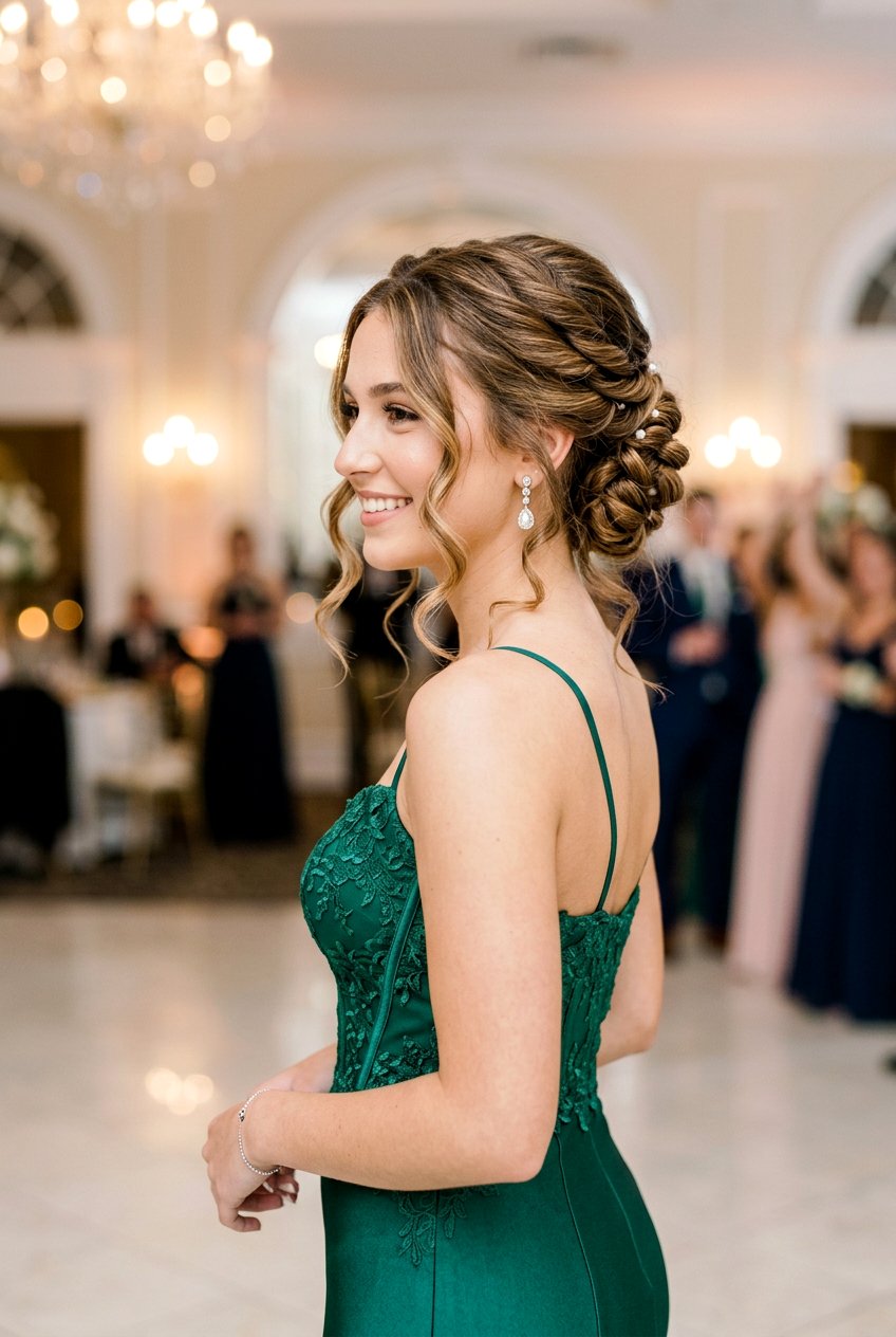 Twisted Updo with Face Framing Tendrils - 20 prom hairstyles for long hair - 20 prom hairstyles for long hair