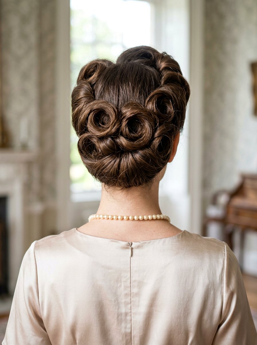 Twisted Victory Roll Updo - 20 victory rolls for long hair - 20 victory rolls for long hair