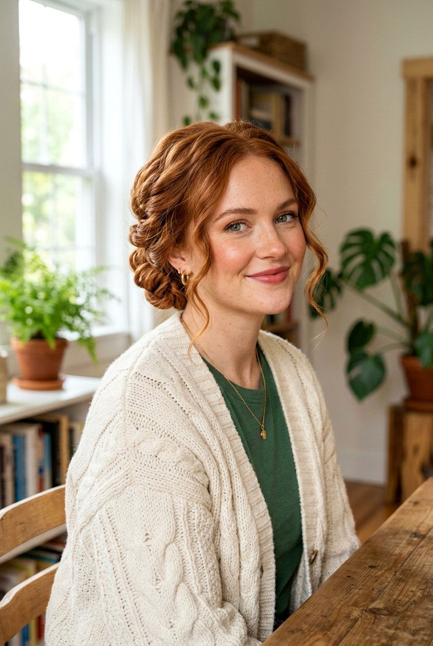 Twisted bun curls - 20 easy school curls without heat - 20 easy school curls without heat