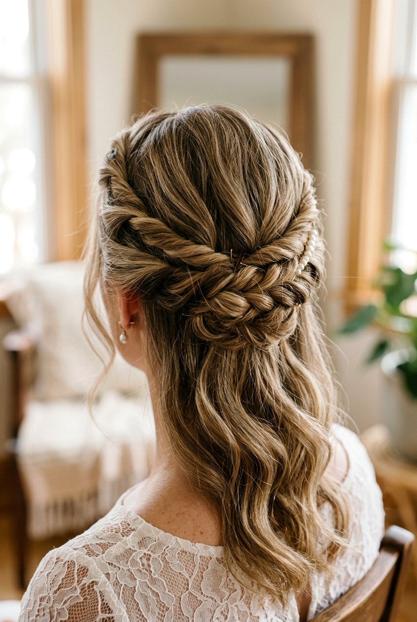 Twisted crown - 20 quick no heat hairstyle for mornings - 20 quick no heat hairstyle for mornings