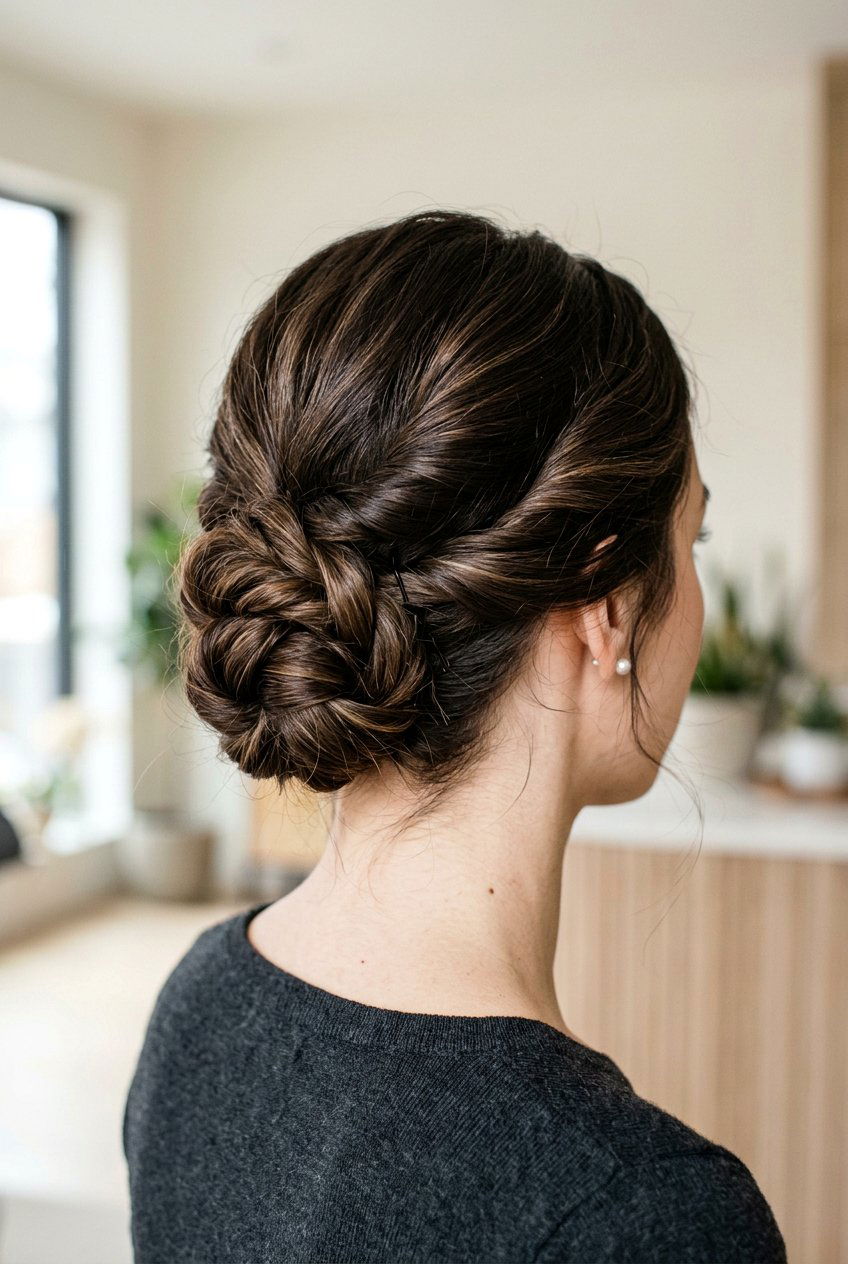 Twisted low bun - 20 low bun hairstyles - 20 low bun hairstyles