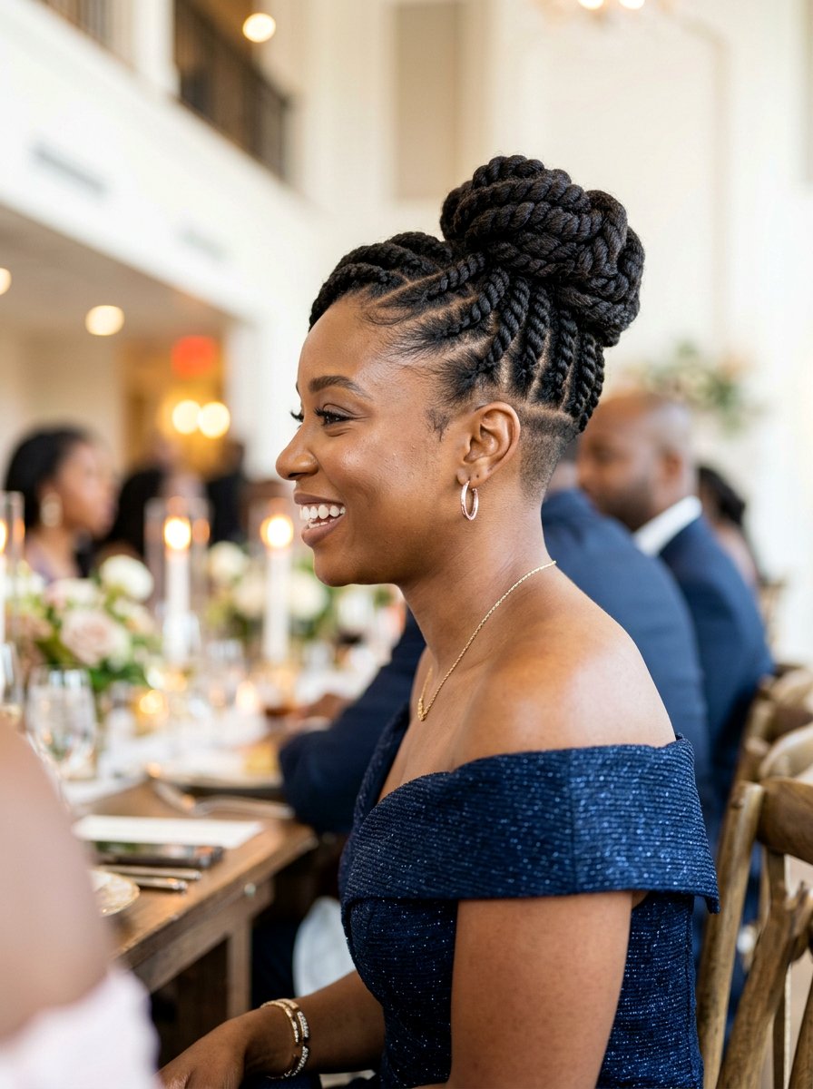 Twisted updo natural hair undercut - 20 undercut natural hairstyle women - 20 undercut natural hairstyle women