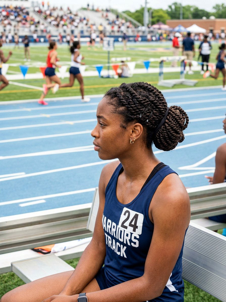 Twists Updo For Track Meet - 20 track meet hairstyles - 20 track meet hairstyles