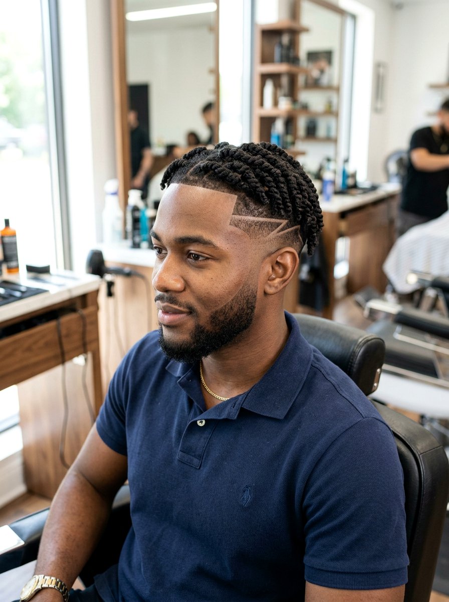 Twists With Design Taper Fade - 20 twists with taper fade men - 20 twists with taper fade men