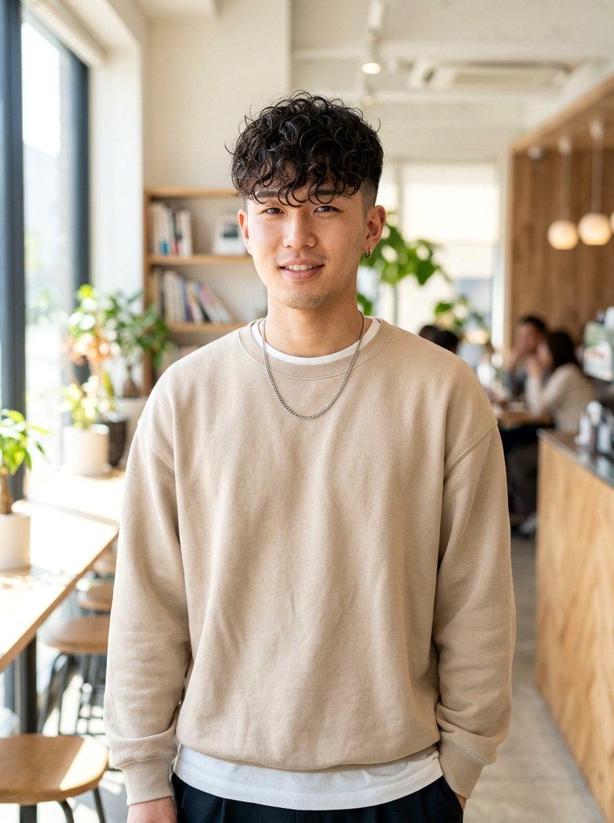 Two Block Haircut With Curly Fringe Perm - 20 two block haircut with perm - 20 two block haircut with perm