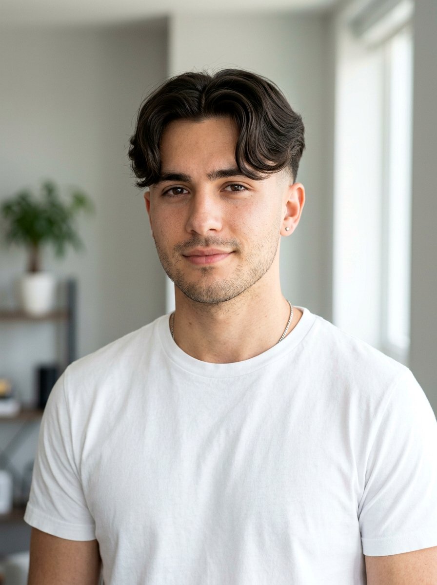 Two Block Haircut With Curtain Bangs - 20 two block haircut men - 20 two block haircut men