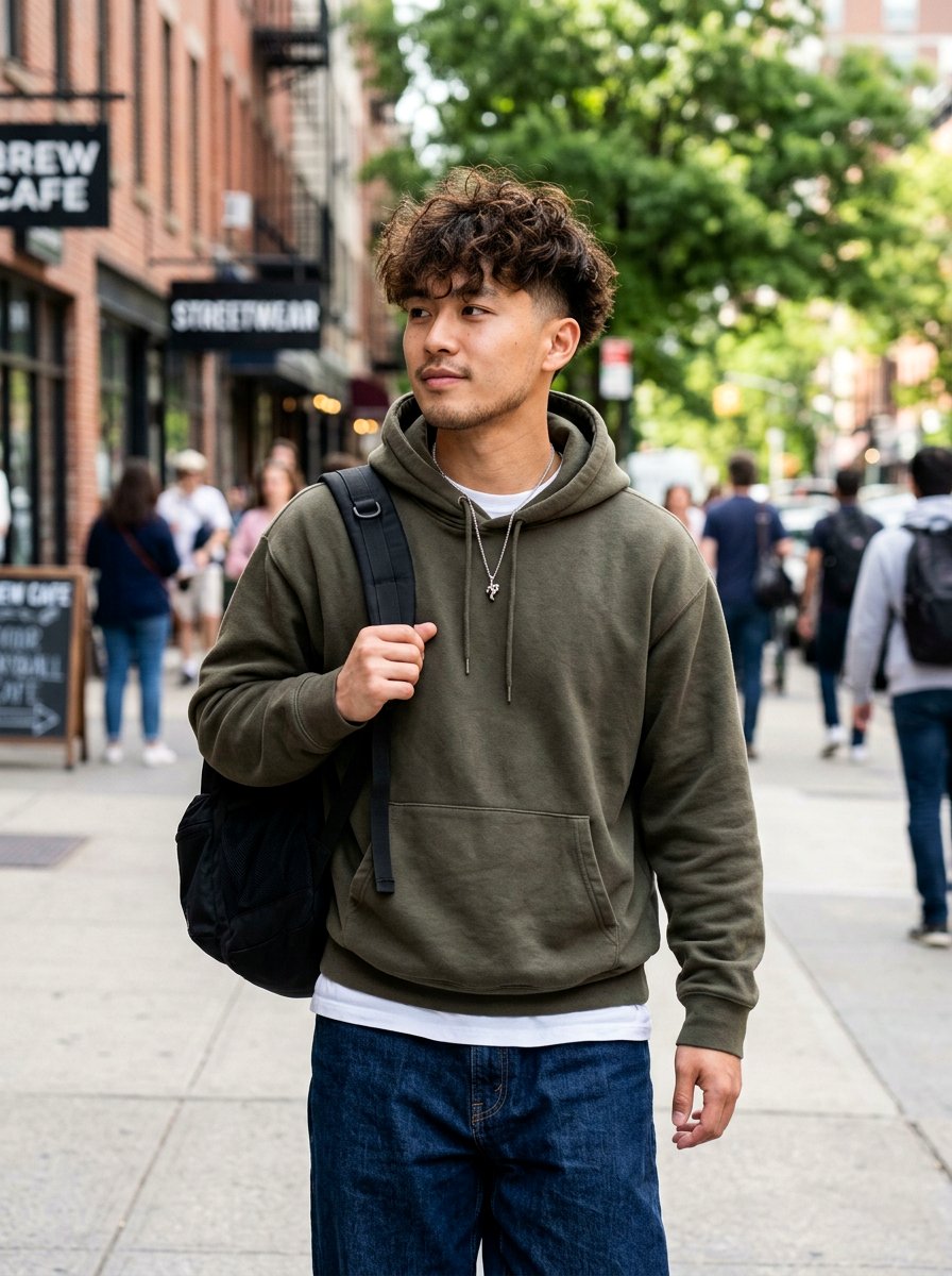 Two Block Haircut With Messy Perm - 20 two block haircut with perm - 20 two block haircut with perm