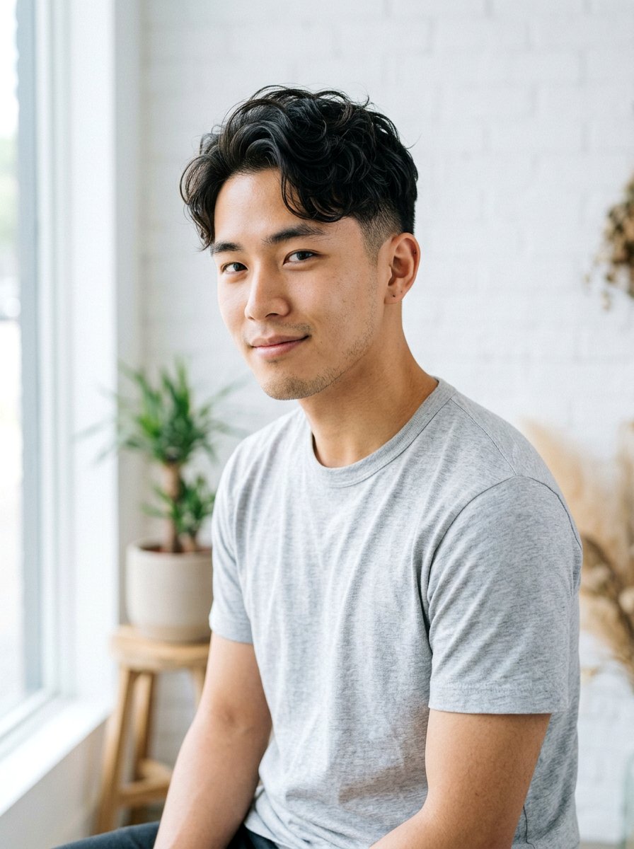 Two Block Haircut With Natural Perm Look - 20 two block haircut with perm - 20 two block haircut with perm