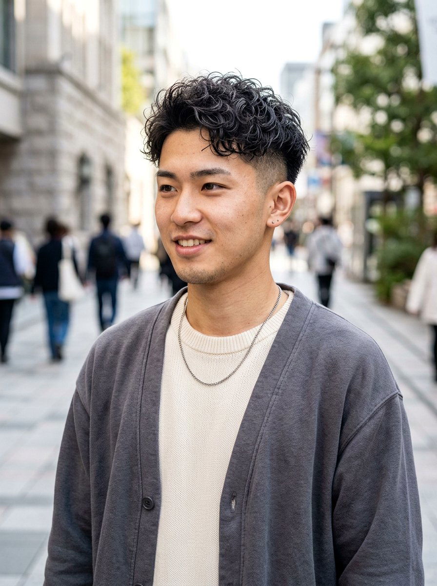 Two Block Haircut With Textured Perm - 20 two block haircut with perm - 20 two block haircut with perm