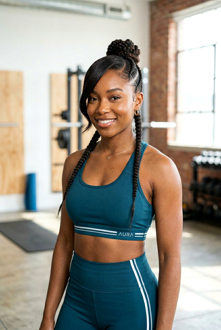 Two Braid Bun With Angled Swoop - 20 braided bun with swoop bangs - 20 braided bun with swoop bangs