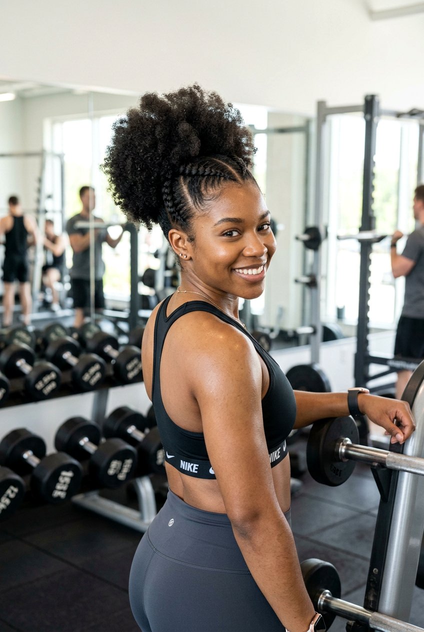 Two Braided Afro Puff - 20 braided afro puff hairstyle - 20 braided afro puff hairstyle