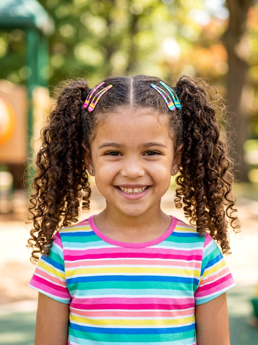 Two Curly Ponytails For Kids - 20 kids curly ponytail hairstyles - 20 kids curly ponytail hairstyles