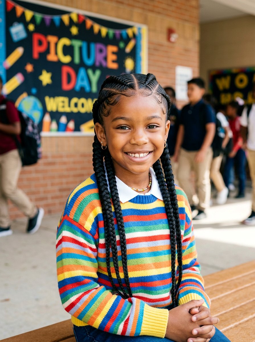 20 Adorable Picture Day Braids For Black Girls To Wear Now