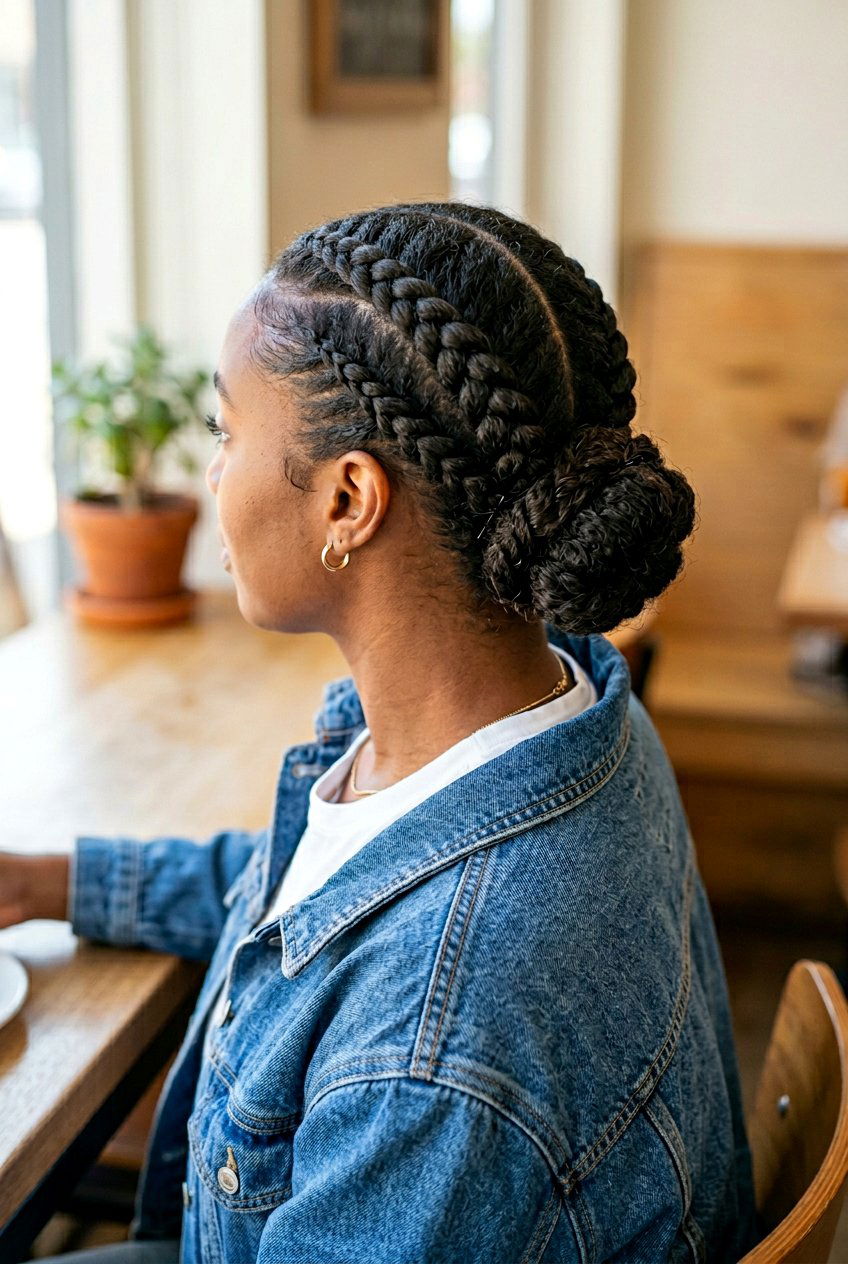 Two Flat Twists Into Bun - 20 flat twists into bun hairstyle - 20 flat twists into bun hairstyle