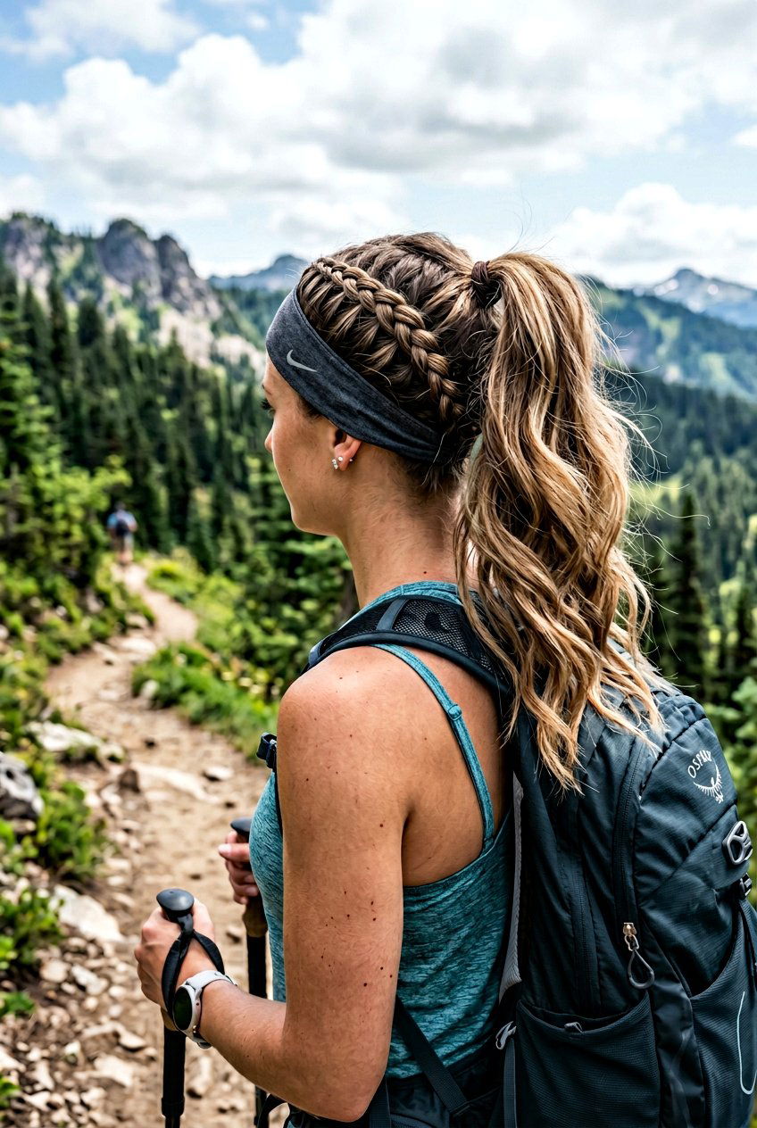 Two French Braids Into High Ponytail - 20 hiking ponytail with braid - 20 hiking ponytail with braid