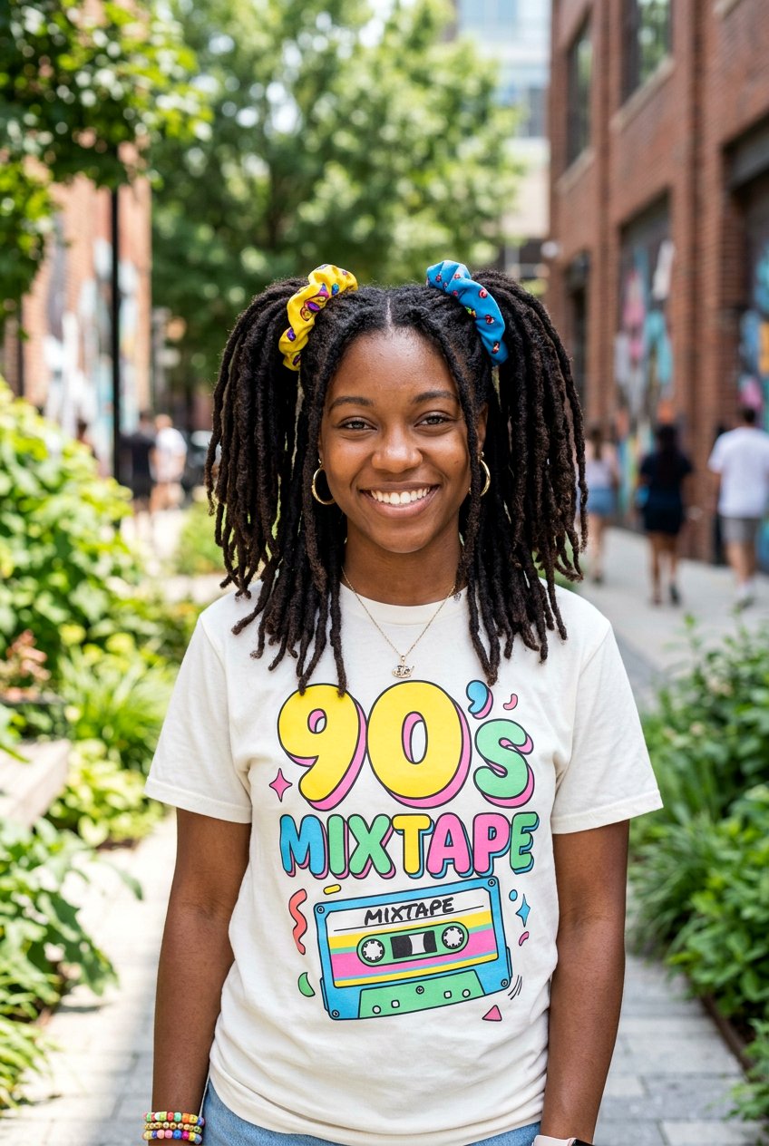 Two Ponytail Loc Style - 20 long loc ponytail for women - 20 long loc ponytail for women