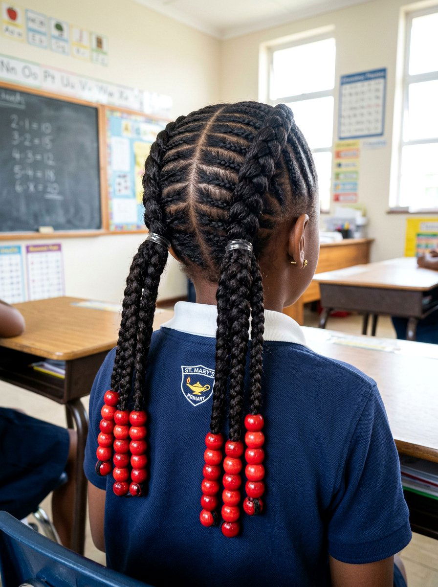 Two Stitch Braids With Beads - 20 kids stitch braids with beads - 20 kids stitch braids with beads