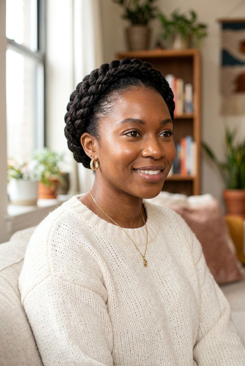 Two Strand Flat Twist Halo - 20 flat twist halo hairstyle - 20 flat twist halo hairstyle