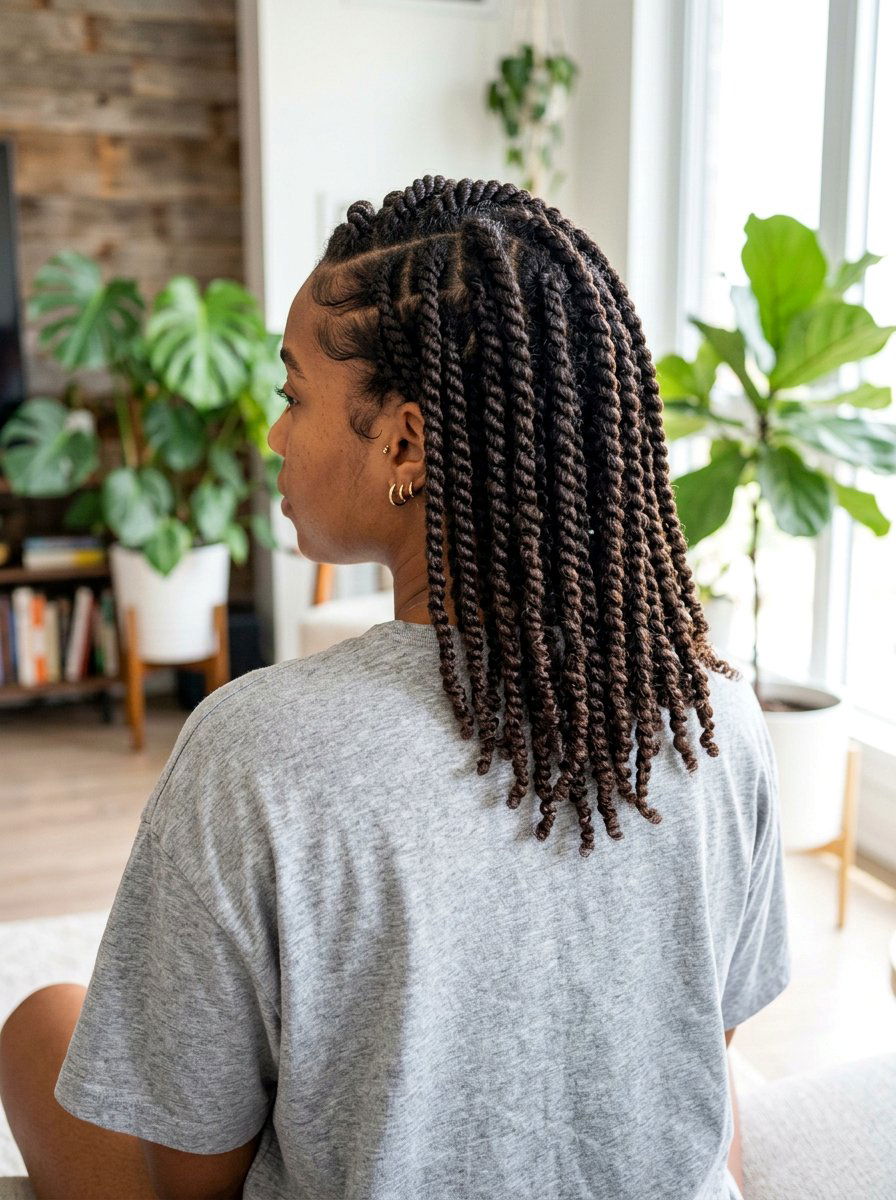 Two Strand Twist Braids - 20 humidity proof braid hairstyle - 20 humidity proof braid hairstyle