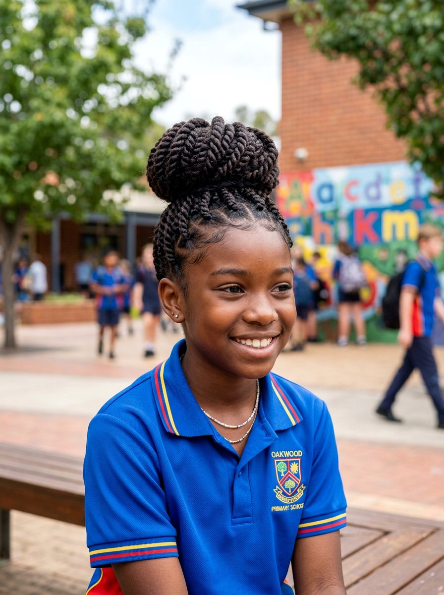 Two Strand Twist Bun - 20 school bun styles for black girls - 20 school bun styles for black girls