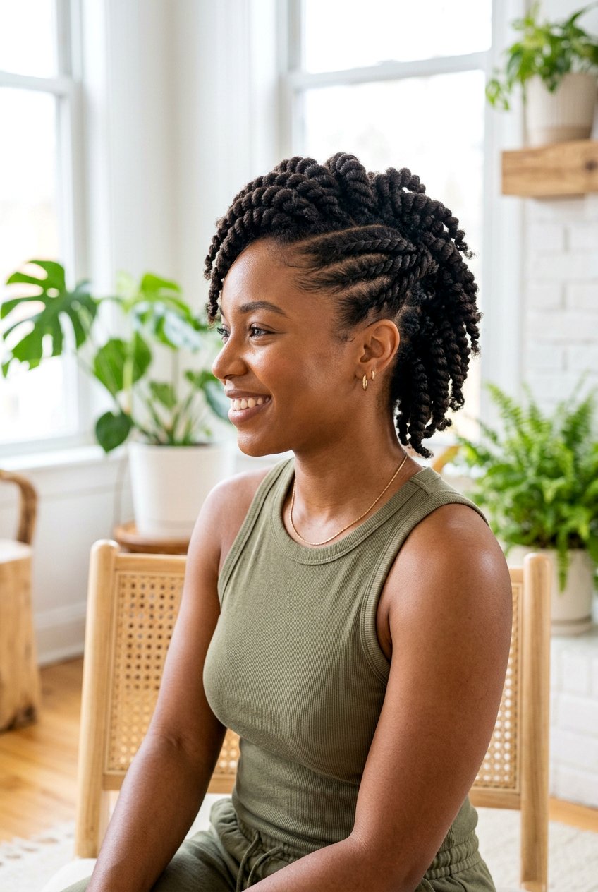 Two Strand Twist Faux Hawk For Natural Hair - 20 braided faux hawk for natural hair - 20 braided faux hawk for natural hair