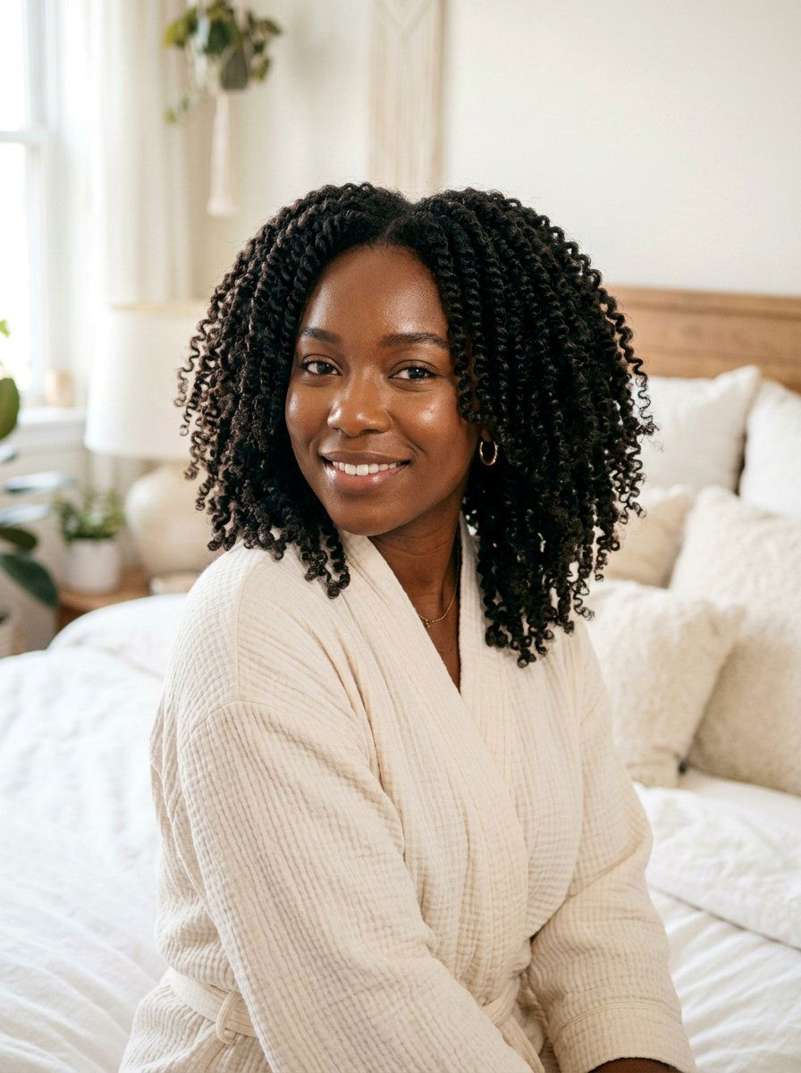 Two Strand Twist Out - 20 overnight twists for wavy hair - 20 overnight twists for wavy hair