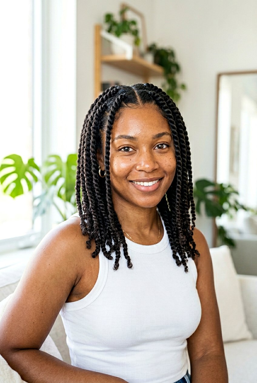 Two Strand Twists - 20 bonnet hairstyle for curly hair - 20 bonnet hairstyle for curly hair