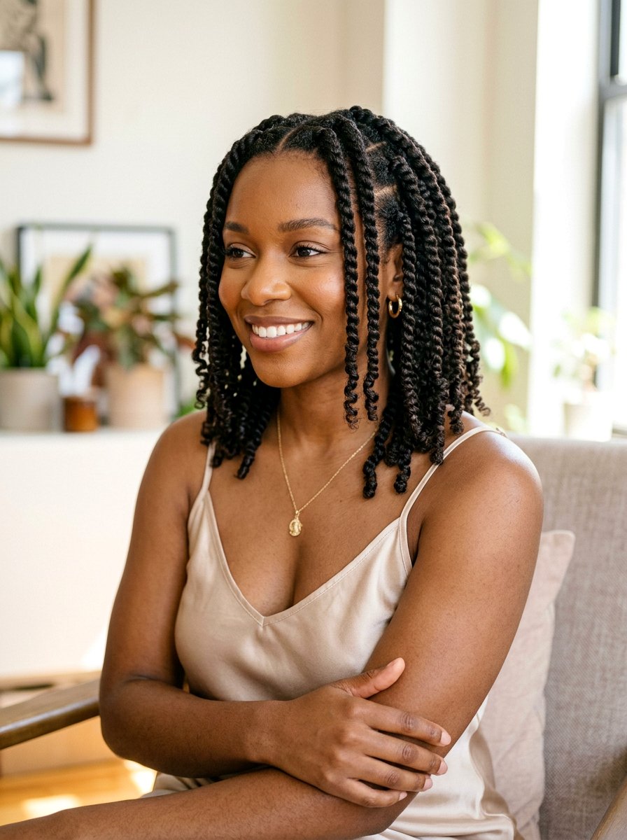 Two Strand Twists - 20 satin bonnet hairstyles for curls - 20 satin bonnet hairstyles for curls