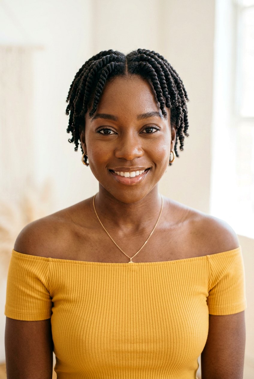 Two Strand Twists on Short Natural Hair - 20 protective styles for short natural hair - 20 protective styles for short natural hair