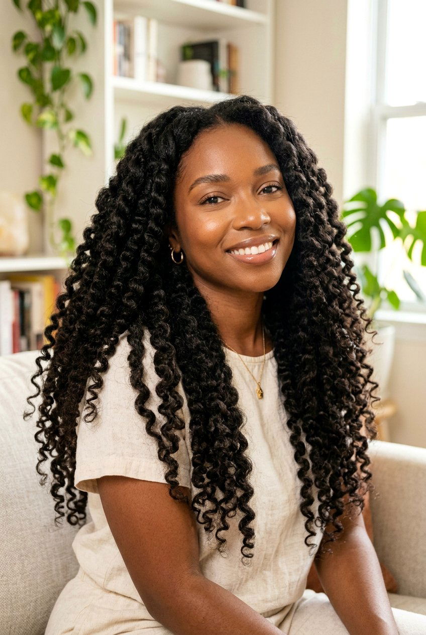 Two Strand Twists with a Defined Twist Out Finish - 20 protective styles for long natural hair - 20 protective styles for long natural hair