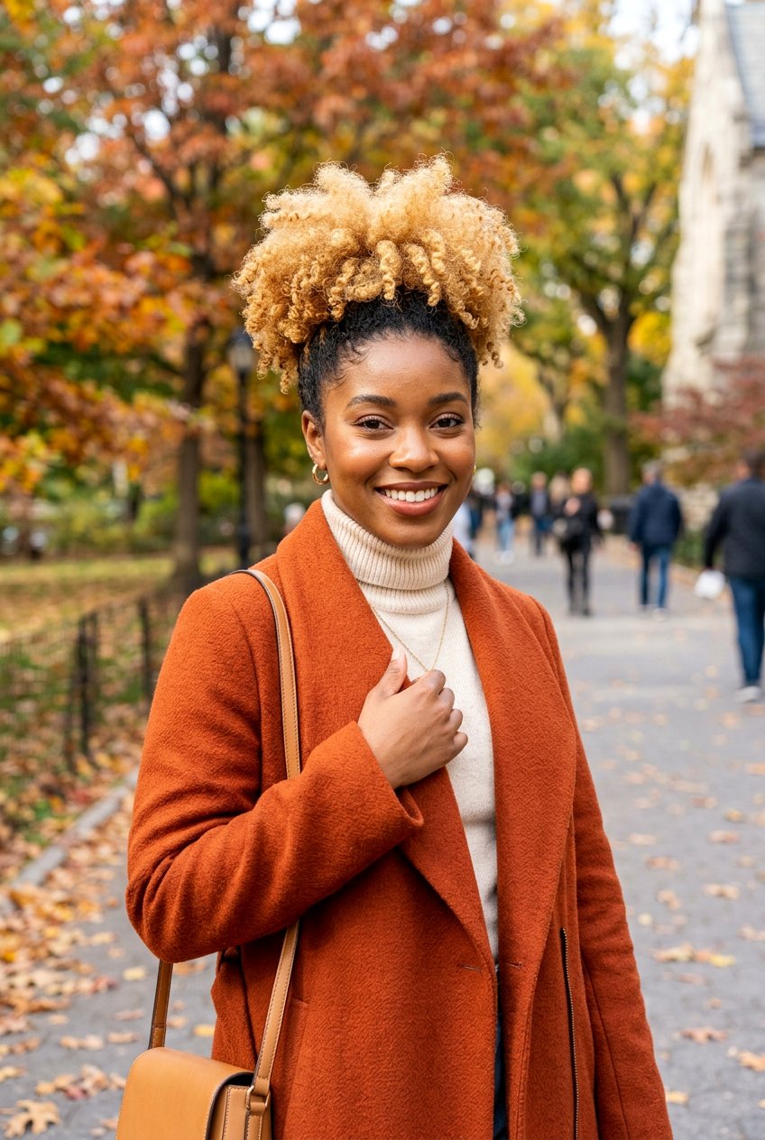 Two Tone Puff - 20 sleek puff hairstyle for natural hair - 20 sleek puff hairstyle for natural hair