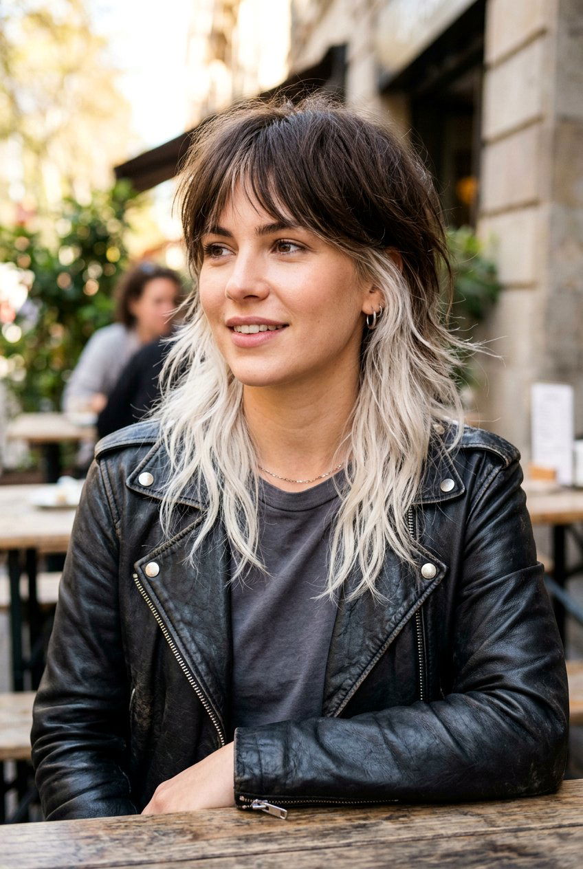 Two Tone Wolf Cut - 20 hair color ideas for wolf cuts - 20 hair color ideas for wolf cuts