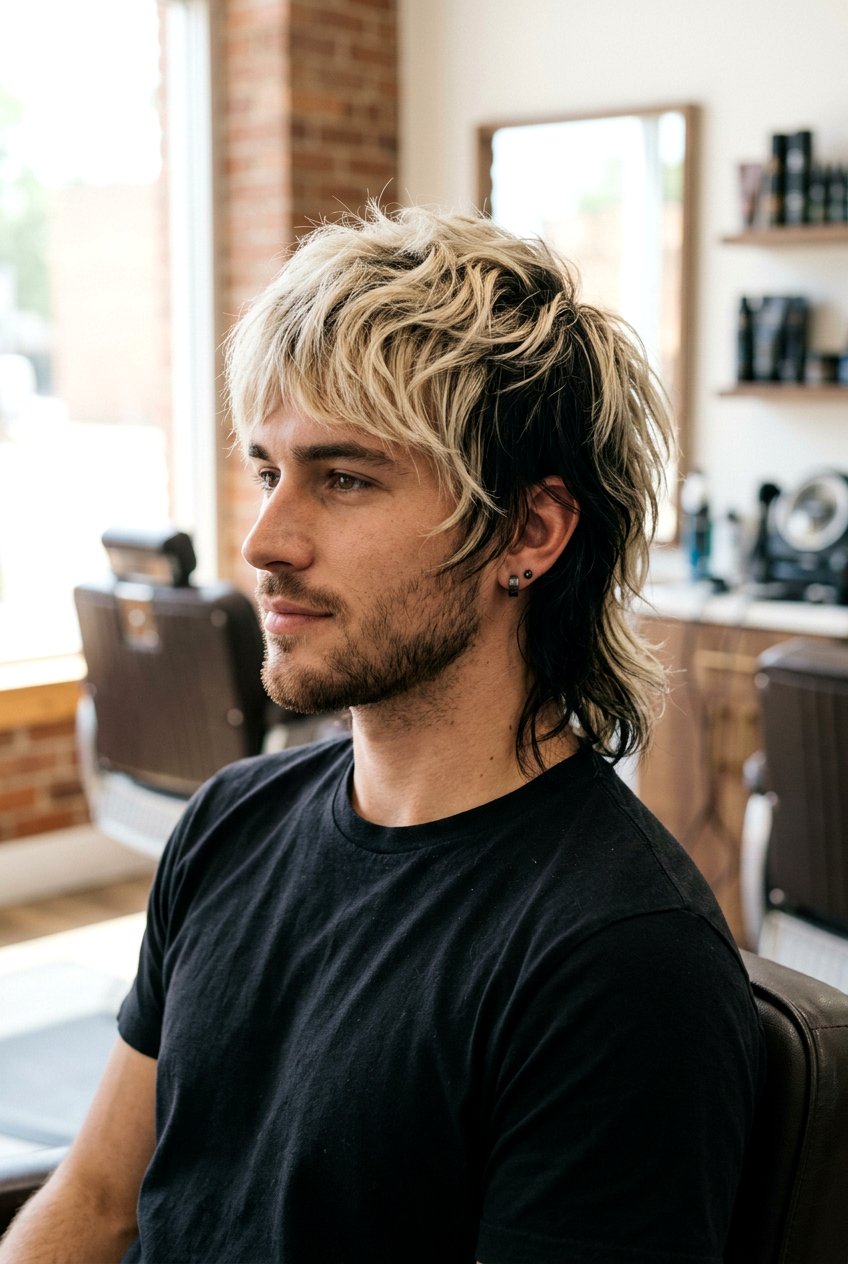 Two Tone Wolf Cut - 20 wolf cut men - 20 wolf cut men