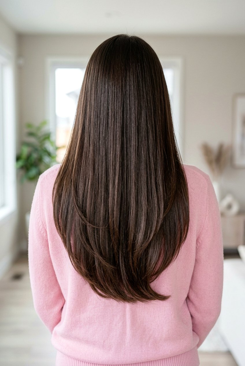 U Cut Long Layered Hair - 20 long layers for oval face women - 20 long layers for oval face women