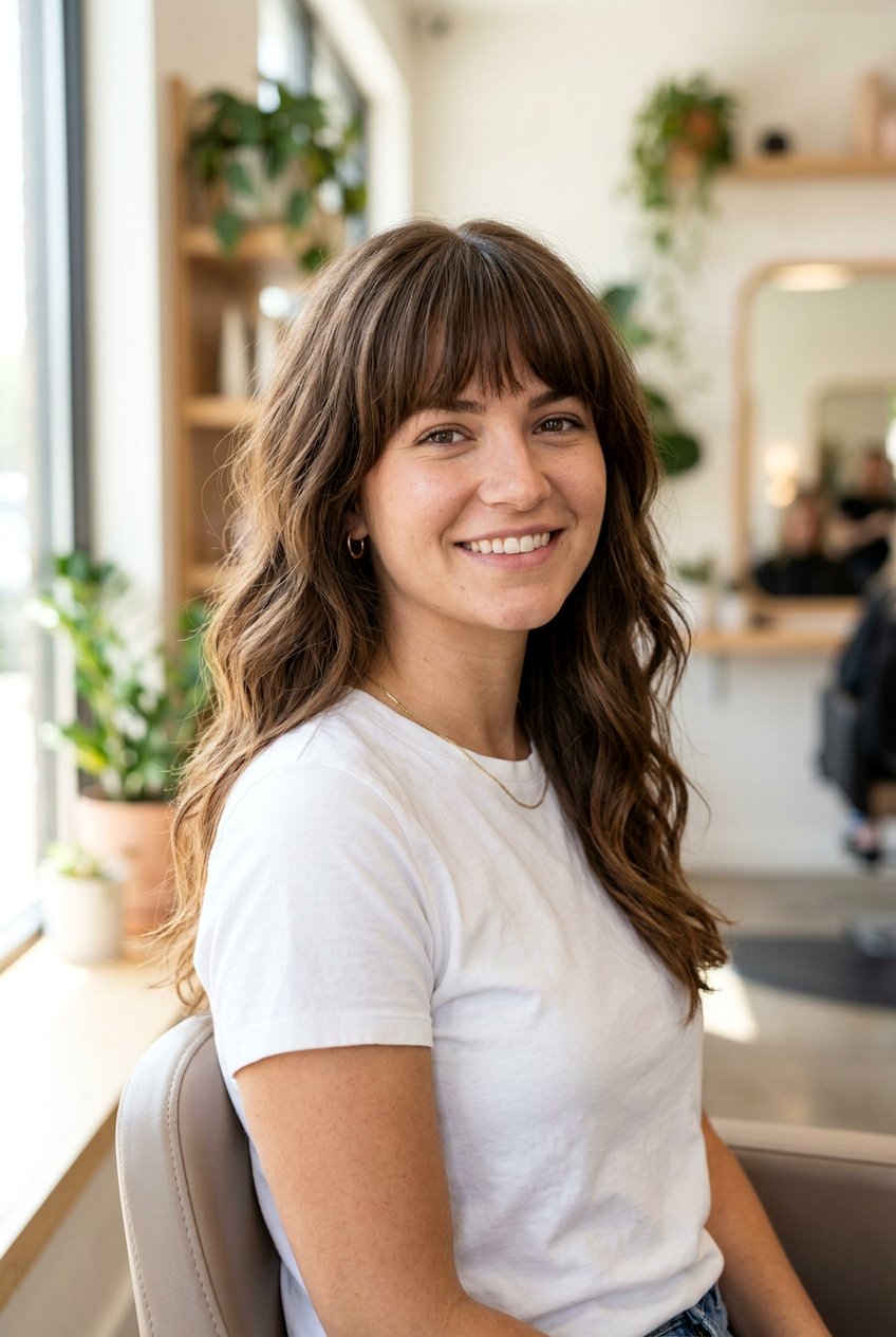 U Shaped Haircut With Long Layers And Bangs - 20 u shaped haircut for long hair - 20 u shaped haircut for long hair