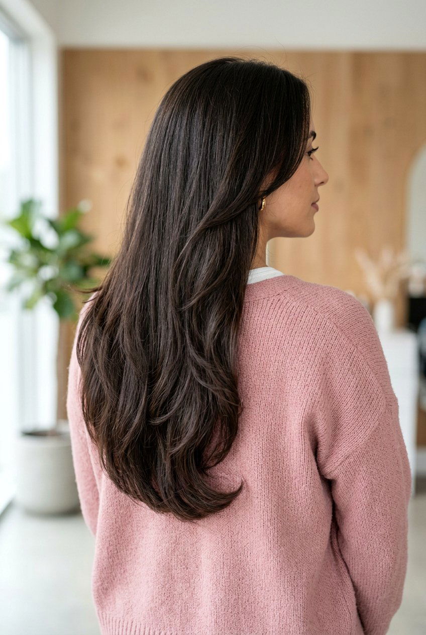 U Shaped Long Layers - 20 long soft layers for mature women - 20 long soft layers for mature women