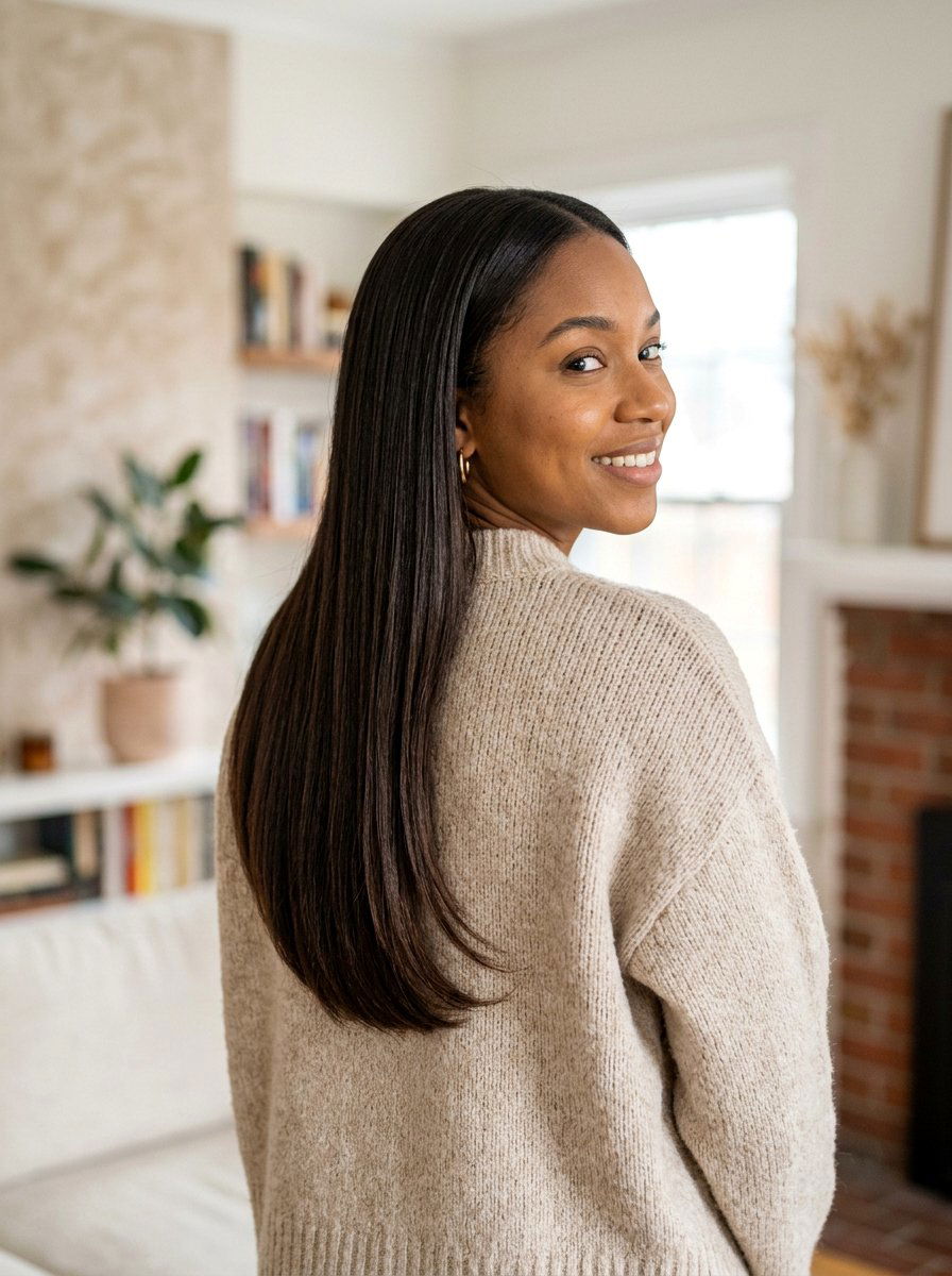 U Shaped Silk Press Haircut - 20 haircut for silk press hair women - 20 haircut for silk press hair women