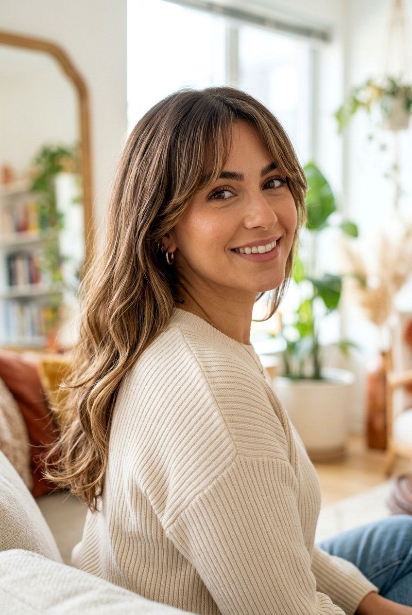 U cut with curtain bangs - 20 u cut for long hair - 20 u cut for long hair