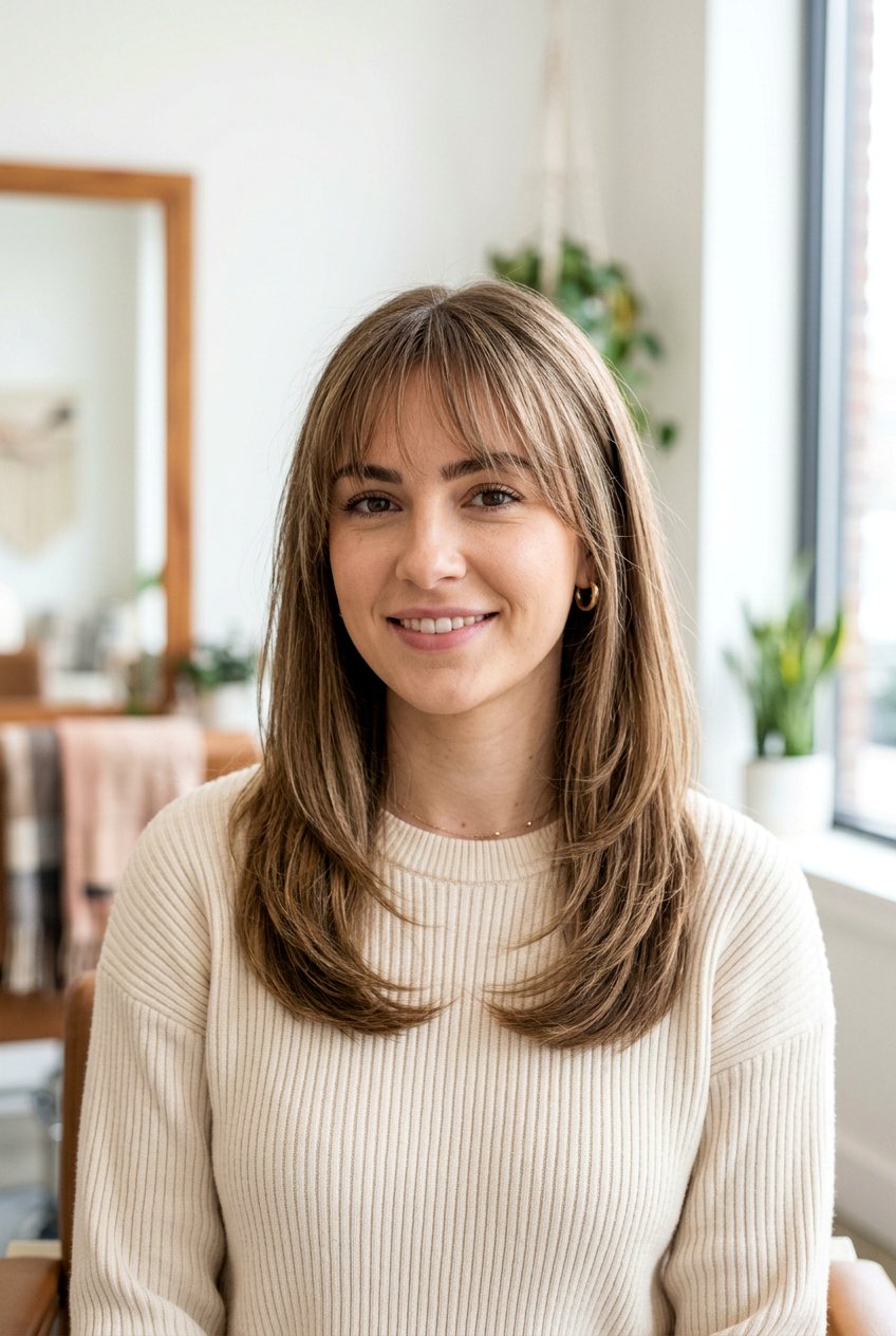 U cut with wispy bangs - 20 u cut for long hair - 20 u cut for long hair