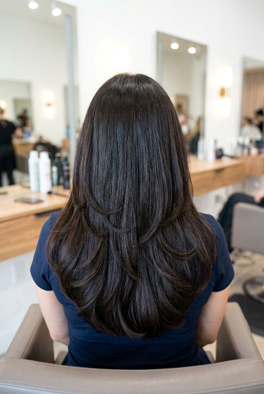 U shape step cut long hair - 20 step cut for long hair - 20 step cut for long hair