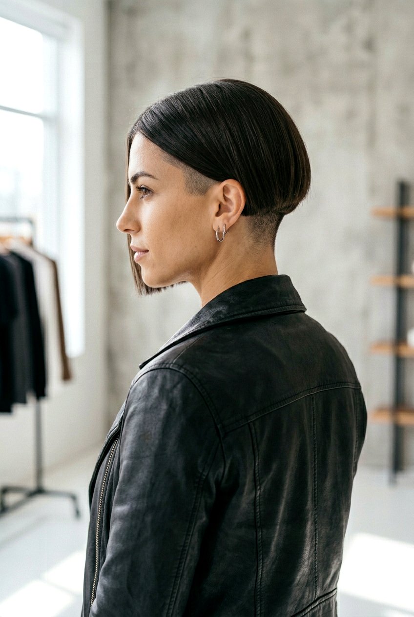 Undercut Bob With Center Part - 20 clean professional bob with center part - 20 clean professional bob with center part